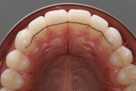 Fester Retainer bei Kindern zur Stabilisierung der Zahnstellung – Skyline Kieferorthopädie Frankfurt am Main im Europaviertel